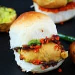 vada pav from the front angle