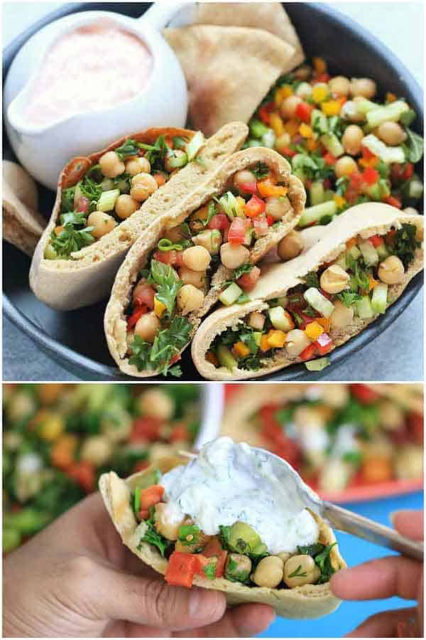 Balela Salad (Bah-lay-la salad) is Middle Eastern-style Chickpea salad. This hearty refreshing salad is bursting with zesty flavor. So easy, so delicious, nutrient dense and satisfying meal! It is perfect for any party or busy weeknight meal.