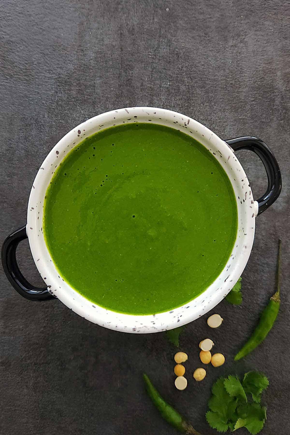 bombay sandwich chutney in a bowl.