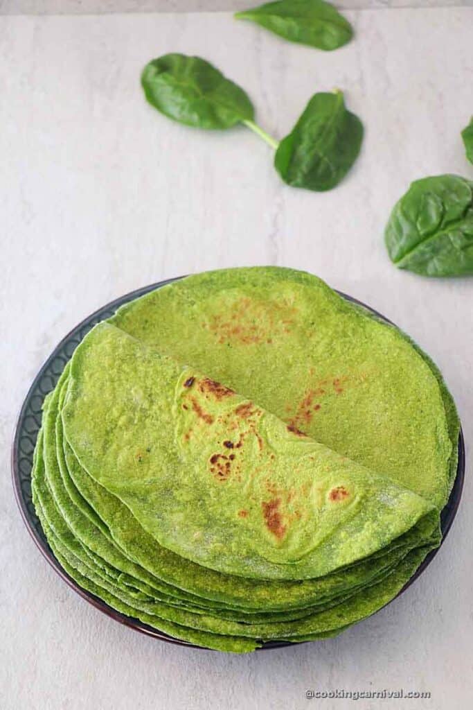 stack of green tortilla