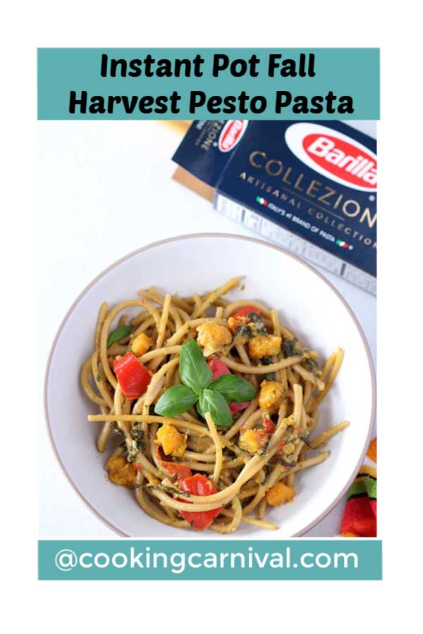 Instant Pot fall harvest pesto pasta