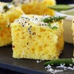 Khaman Dhokla On a black board