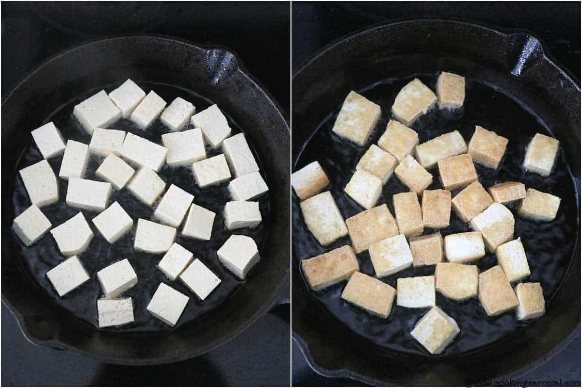 Sweet and spicy crispy tofu