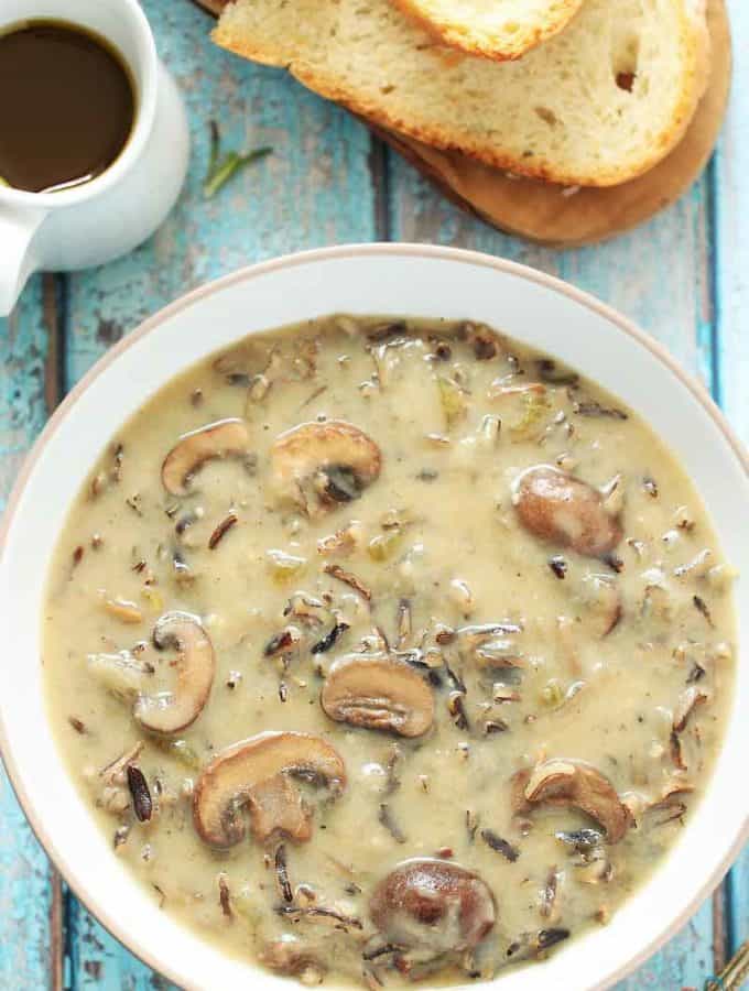 Wild Rice Mushroom Soup - Instant Pot Wild Rice Mushroom Soup - Vegan, Good for you, Perfect for Winter and is just what everyone needs in Winter.