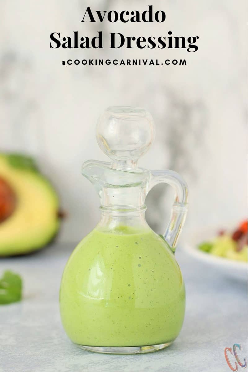 Avocado Dressing Recipe - Paleo, Vegan, Whole30 approved, Luxuriously Silky, Creamy, Delicious, Flavorful, Packed with full of healthy fats and Healthy Alternatives to mayonnaise-based dressing. This healthy salad dressing takes only 5 minutes to make.
