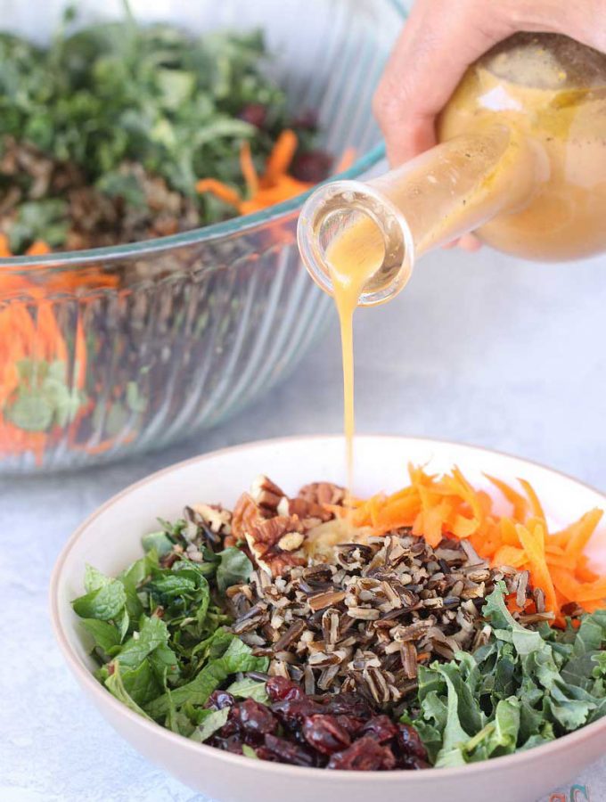 Orange Vinaigrette - A simple yet delicious, bursting with orange flavors, Vegan Vinaigrette for any Salad. This Orange Vinaigrette Recipe takes less than 10 minutes to make with very few ingredients! It is Bright, light and flavorful.