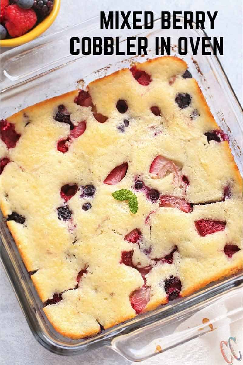 Looking for Best summer, old fashioned, dessert recipe? I am presenting tasty, buttery, cakey, jammy, fresh dessert recipe - Mixed Berry Cobbler made it in Oven as well as in Instant Pot / Pressure cooker.