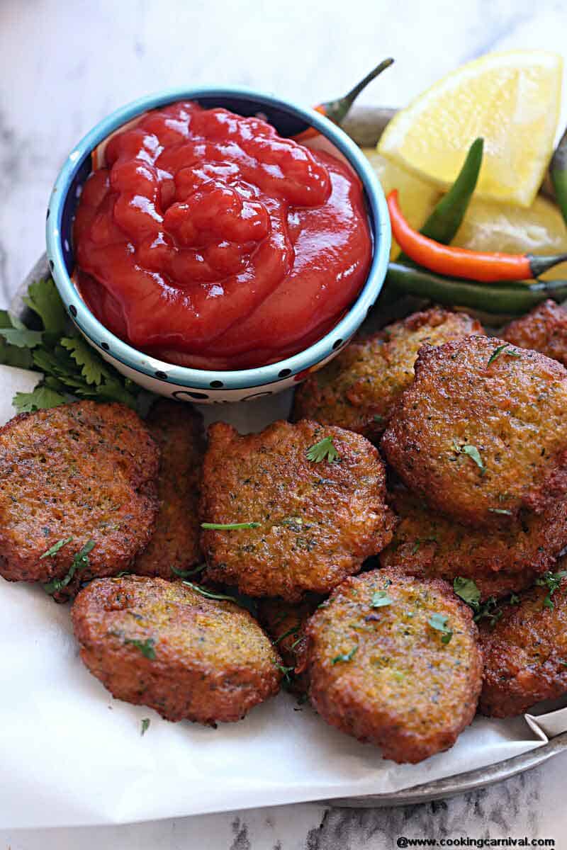 Lentil Vegetable Nuggets - Vegan, Gluten-free, Healthy, Kid friendly, simple and easy to make, Perfect for any party as a appetizer or snacks.