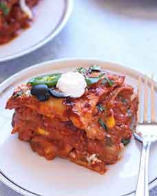 Whether you call this recipe, Instant Pot Mexican Casserole, Instant Pot Mexican Lasagna Or Instant Pot enchiladas, this is super delicious, filling and easy to make. This instant Pot Mexican Recipe will have your family, specially your kids, raving and coming back for more!