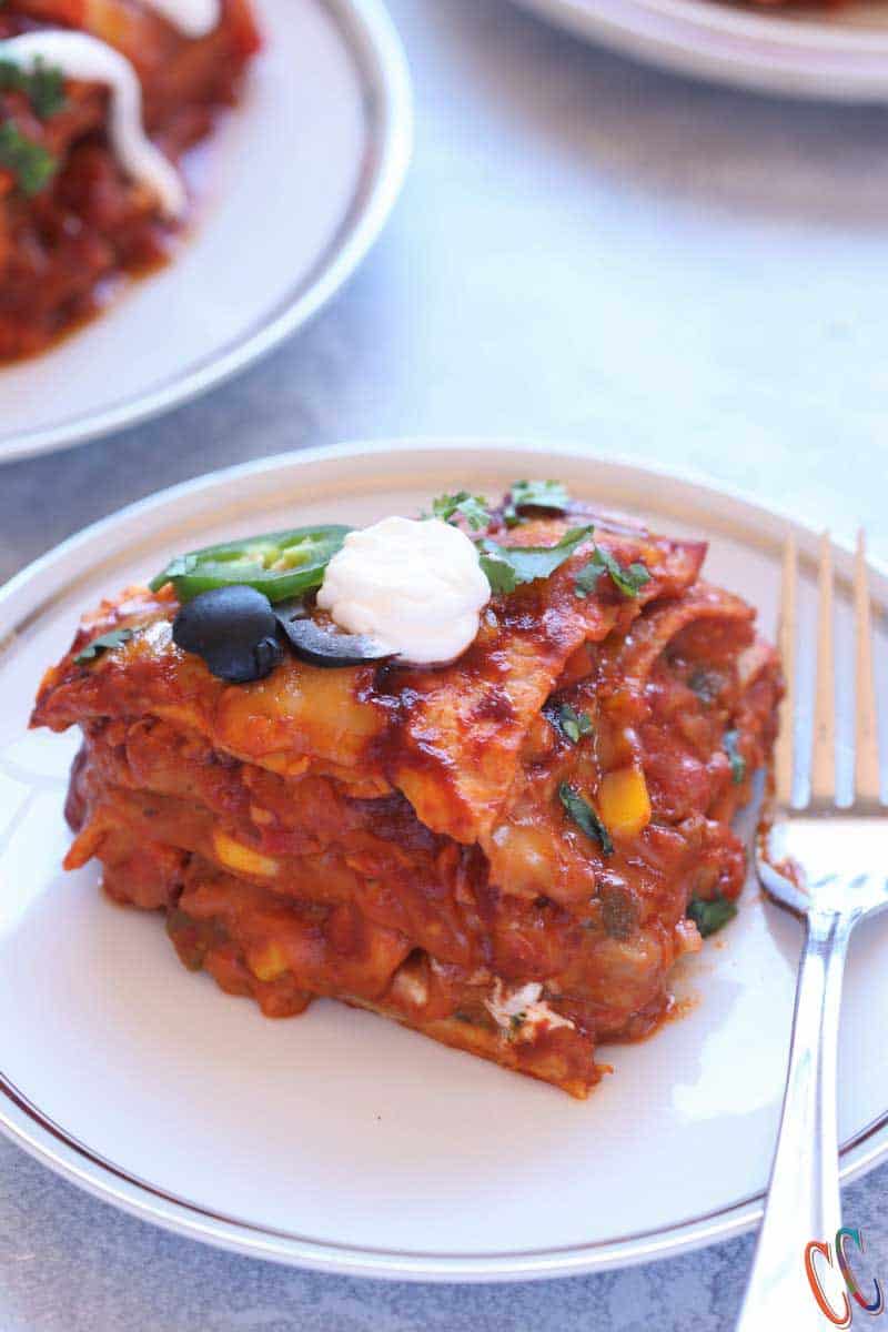 Whether you call this recipe, Instant Pot Mexican Casserole, Instant Pot Mexican Lasagna Or Instant Pot enchiladas, this is super delicious, filling and easy to make. This instant Pot Mexican Recipe will have your family, specially your kids, raving and coming back for more!