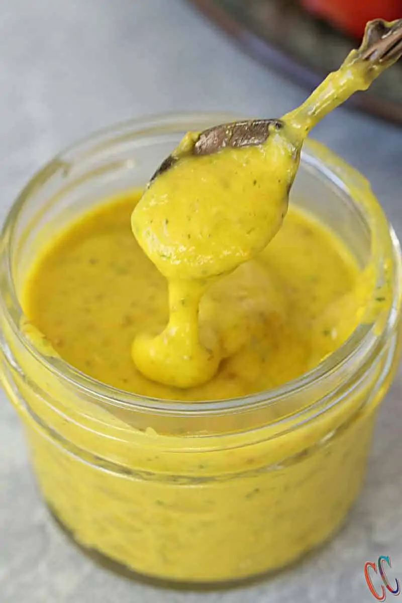 Mango Salad Dressing - Quick, Easy, simple, Lip-smacking, Fresh and fruity vegan salad dressing recipe which contains only a handful of ingredients.