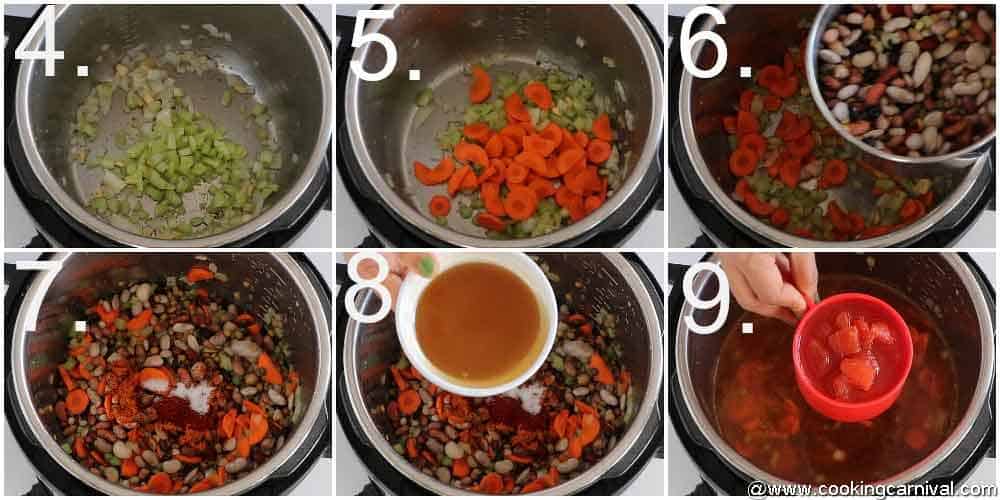 Step by step pic, 15 beans soup 1