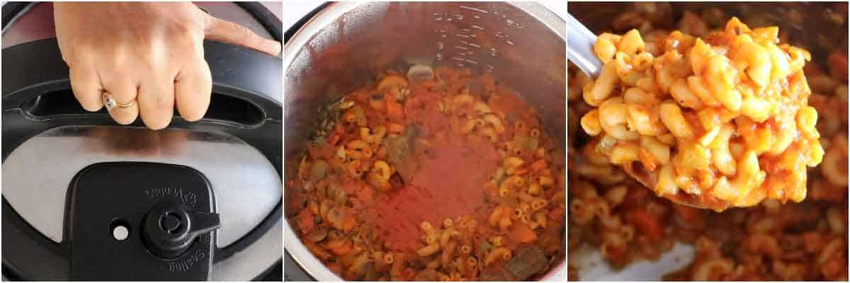 Instant pot Goulash step by step process