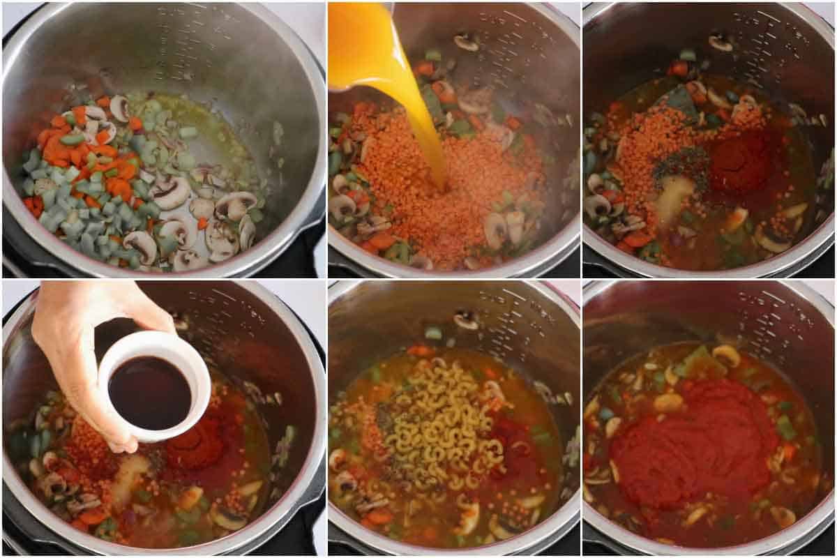 Instant pot Goulash step by step process