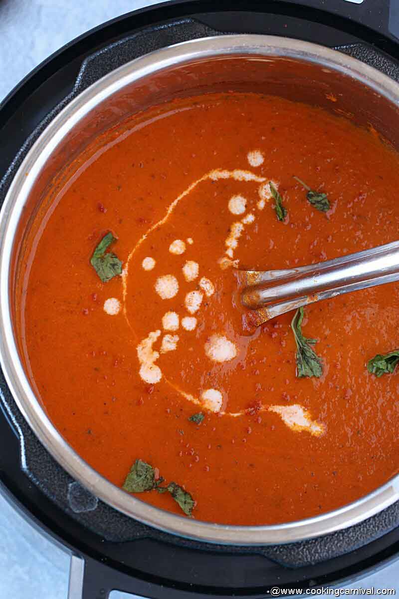 Instant pot tomato basil soup