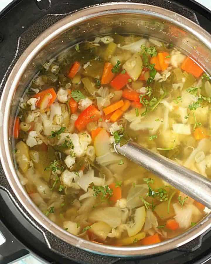 Instant pot detox vegetable soup