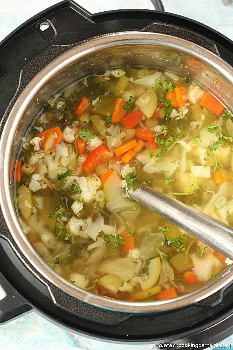 Instant pot detox vegetable soup