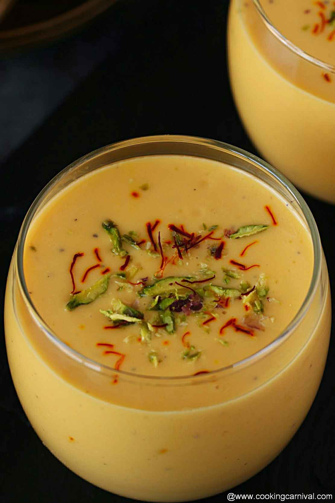 Indian mango drink served in glass