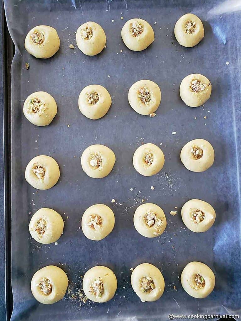 nankhatai ready to baked in oven
