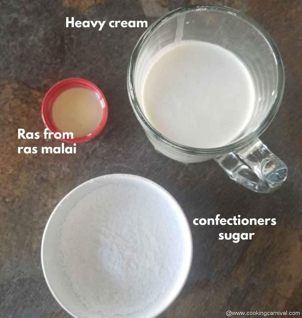 pre measured ingredients for whipped cream