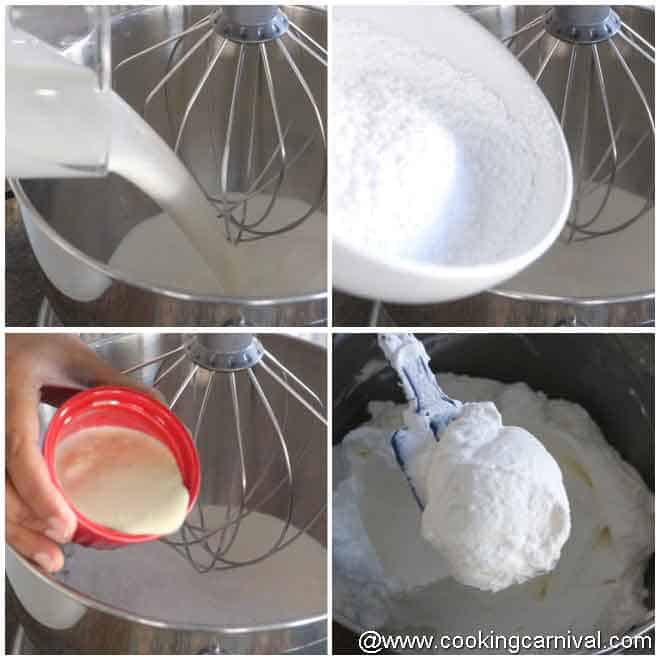 Whipping cream for rasmalai cake