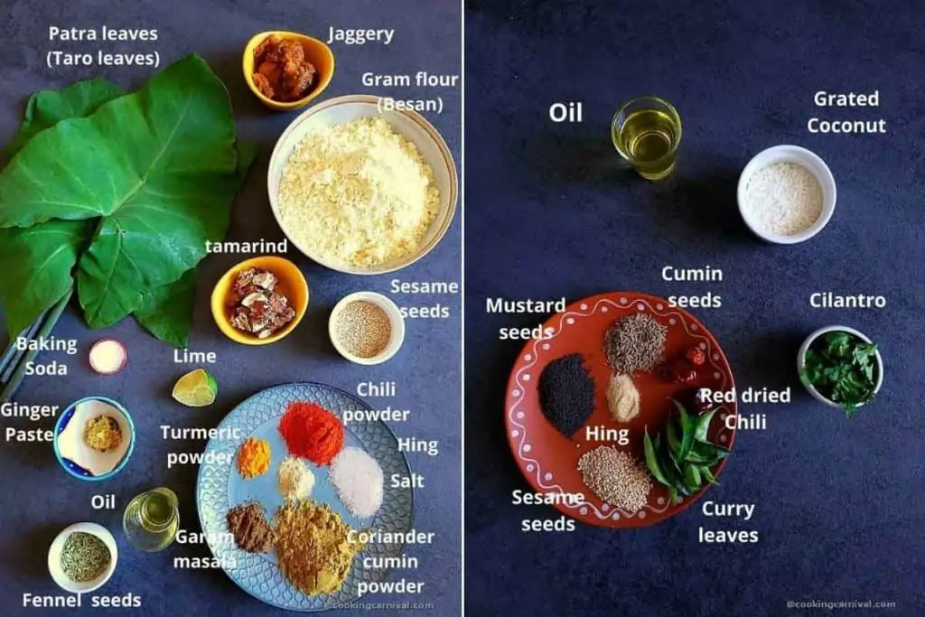 Premeasured ingredients for alu vadi