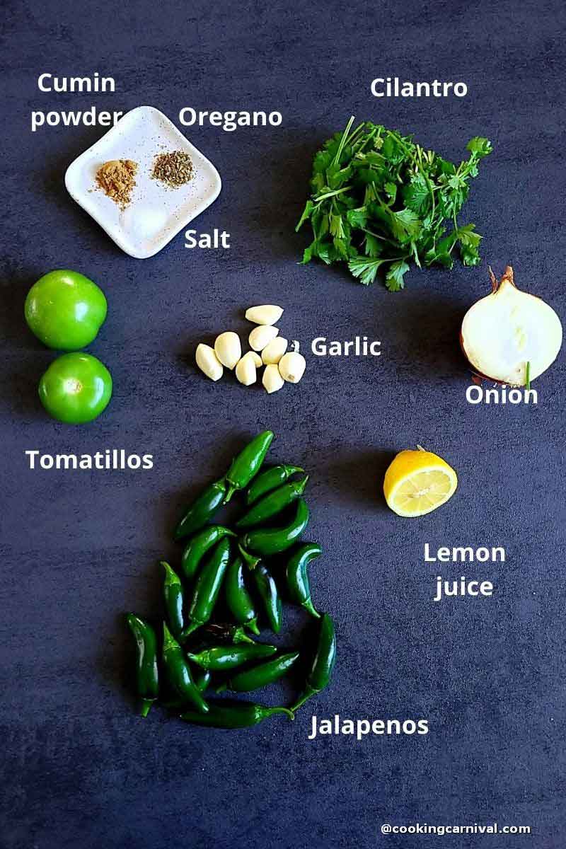 pre measured ingredients for homemade jalapeno salsa