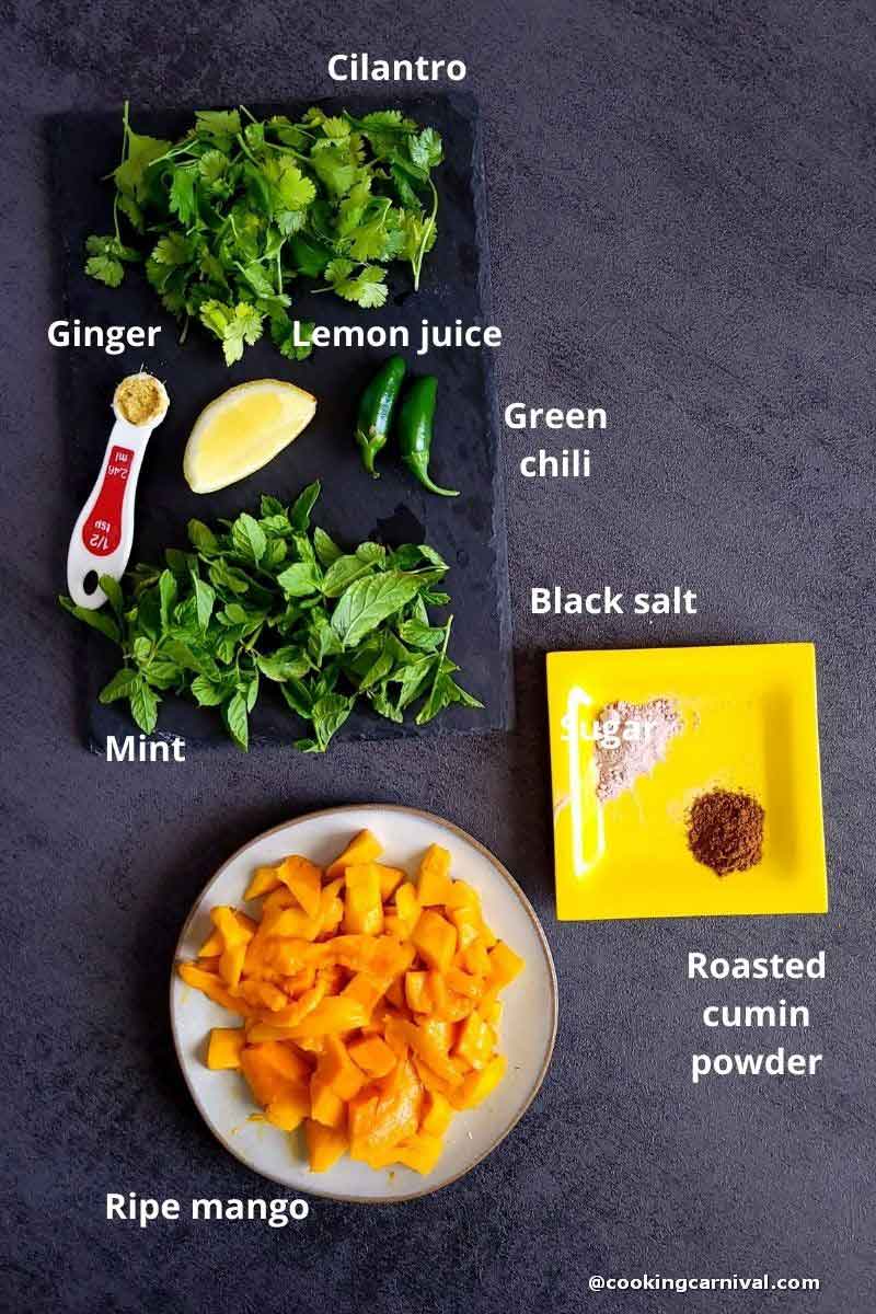 pre-measured ingredients for pani puri water