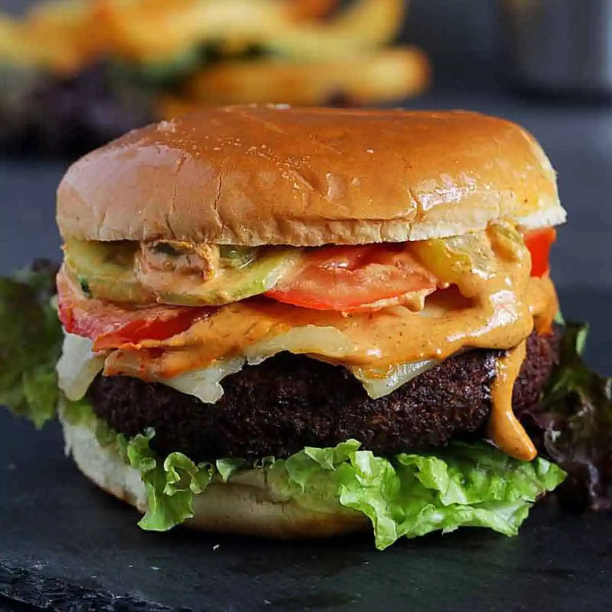 Black bean quinoa burger
