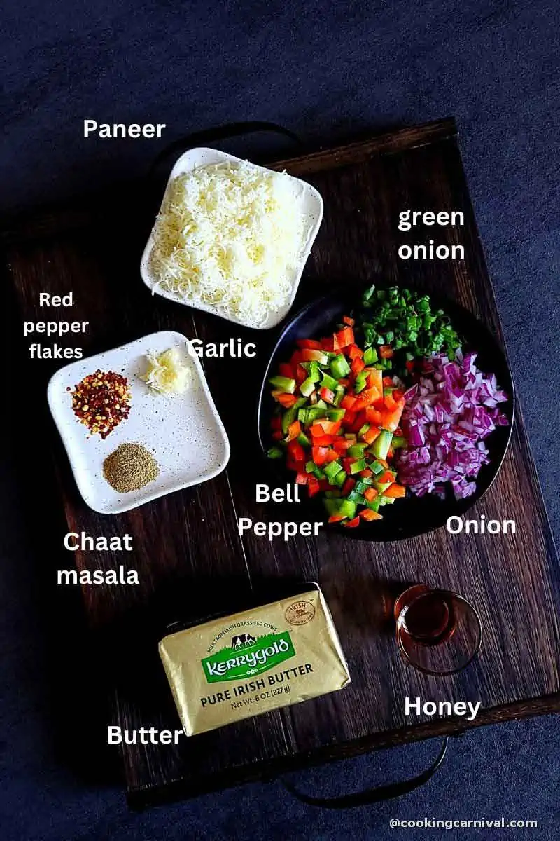 pre measured ingredients for desi butter board