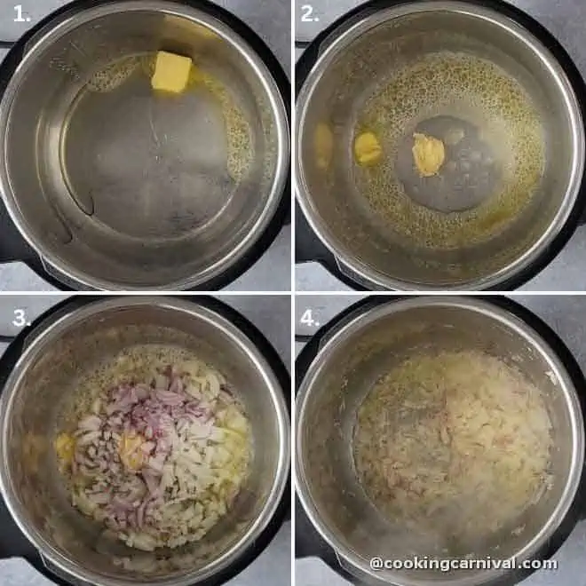 saute garlic and onion in instant pot
