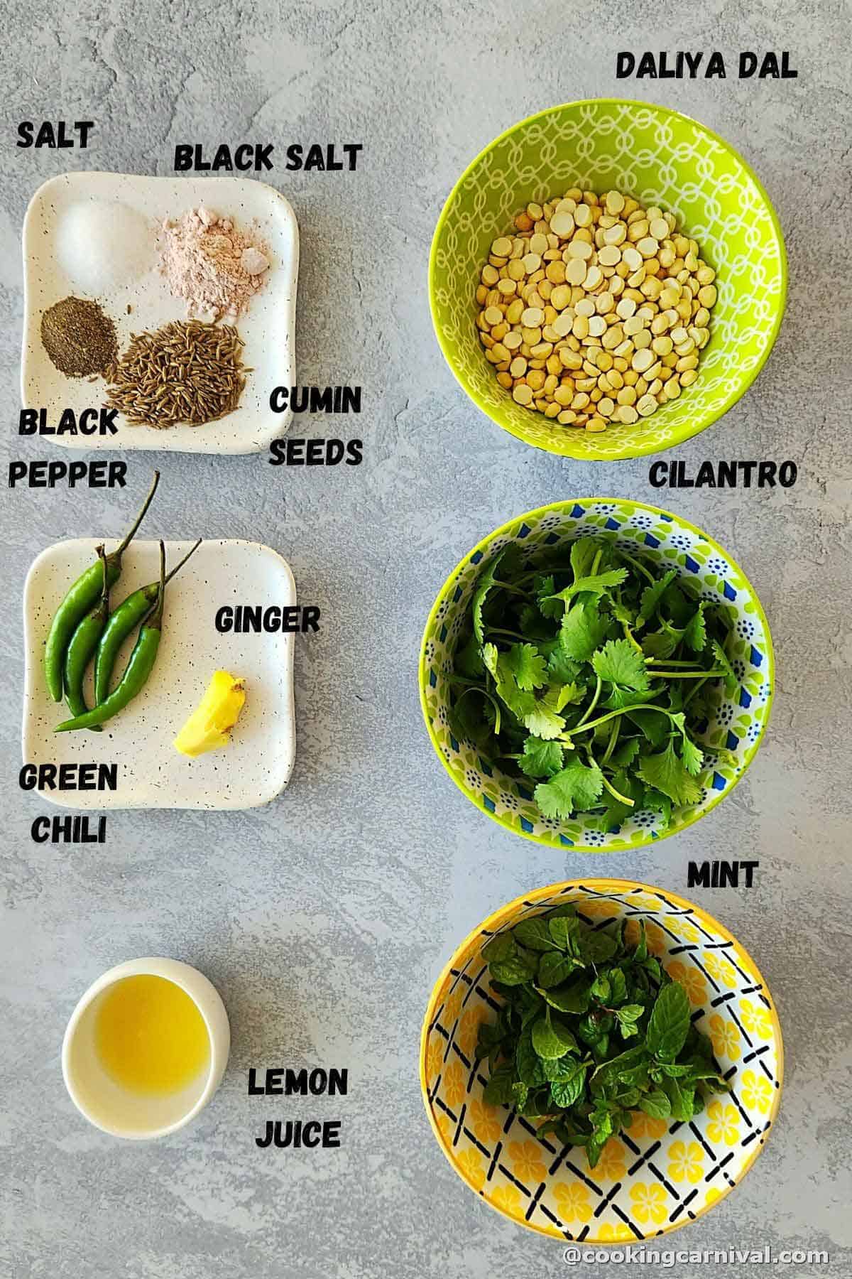 pre-measured ingredients for sukha bhel chutnye