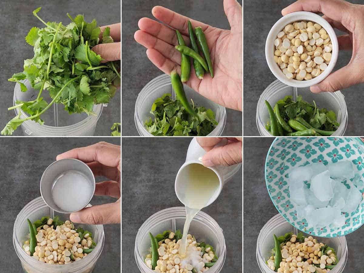 step by step process of making mumbai sandwich chutney