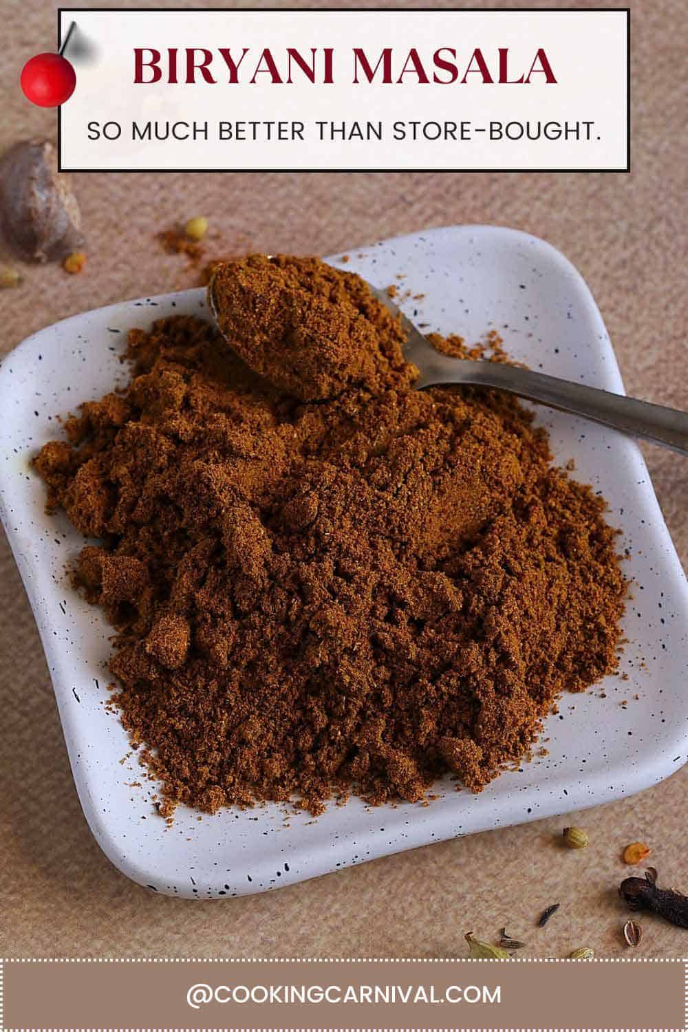 Homemade Biryani Masala Powder - Cooking Carnival