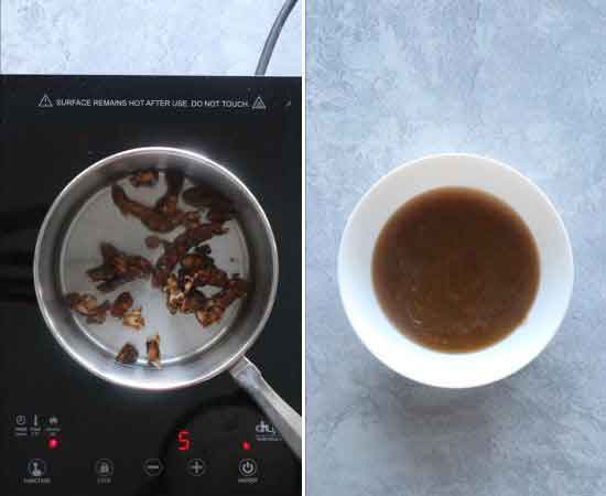 making tamarind pulp.