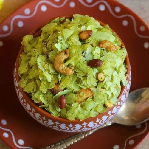 Pani puri roasted poha chivda