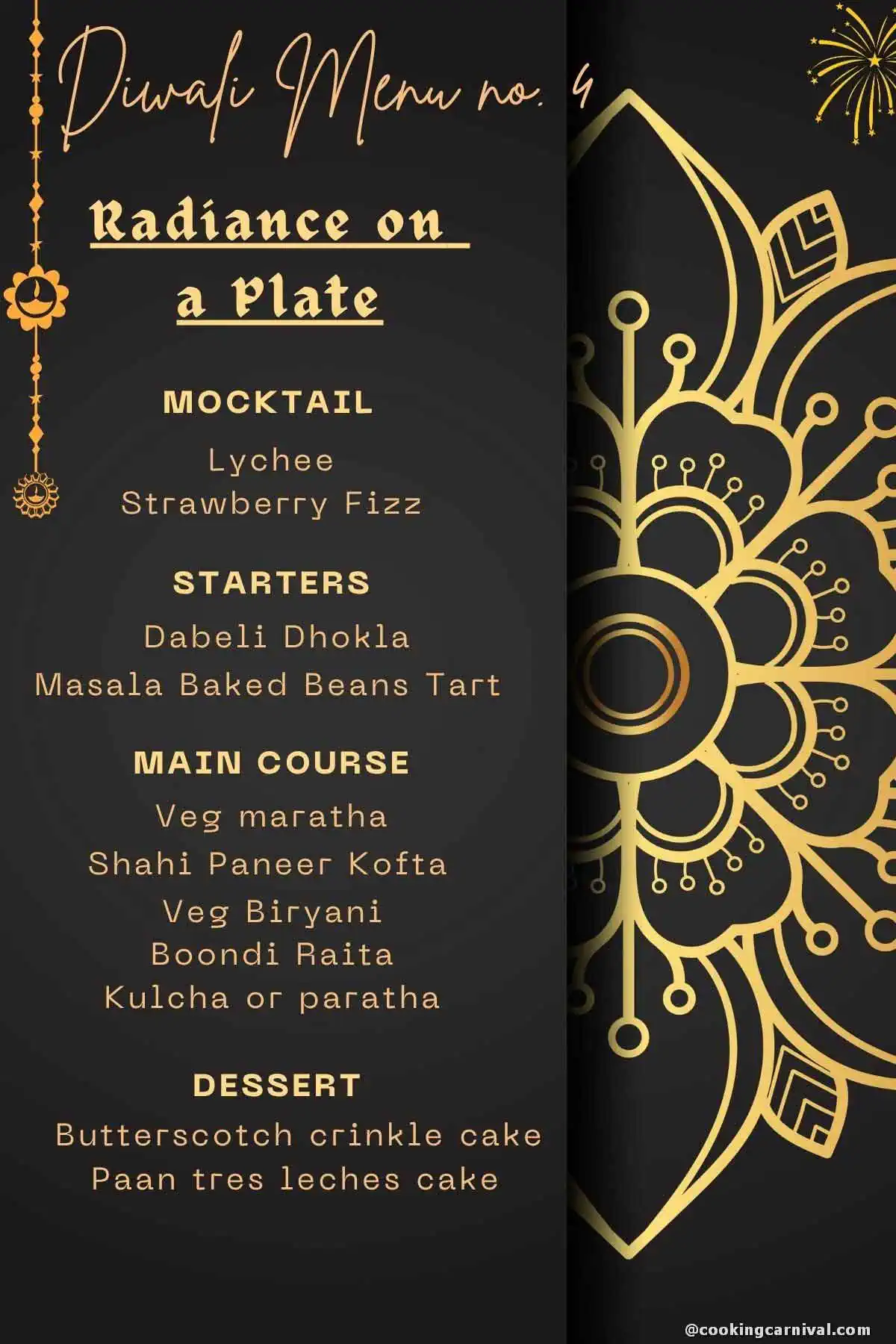 diwali party dinner menu 4