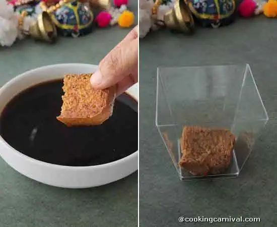 dipping rusk in coffee.