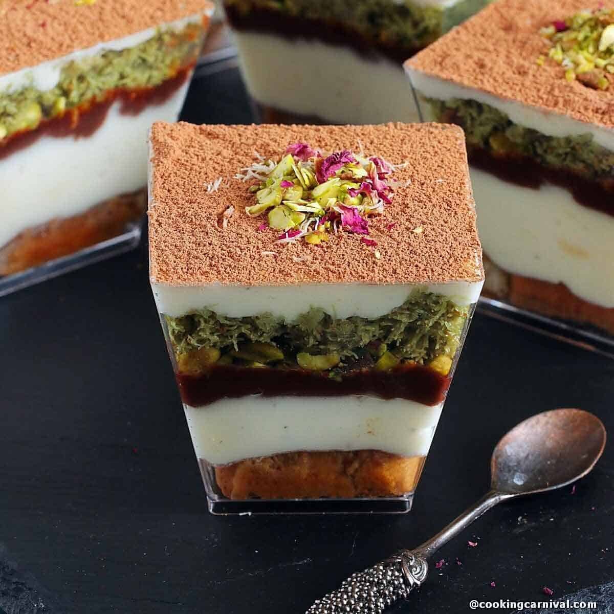 Dubai Chocolate pistachio kataifi tiramisu